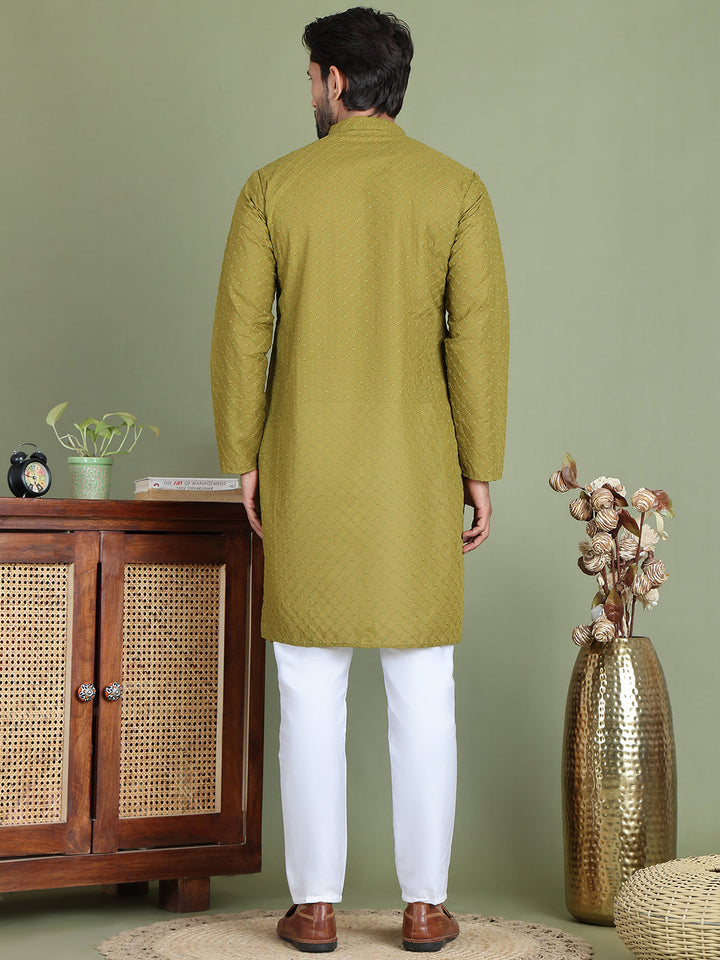 Chikankari Pure Cotton Kurta With Churidar