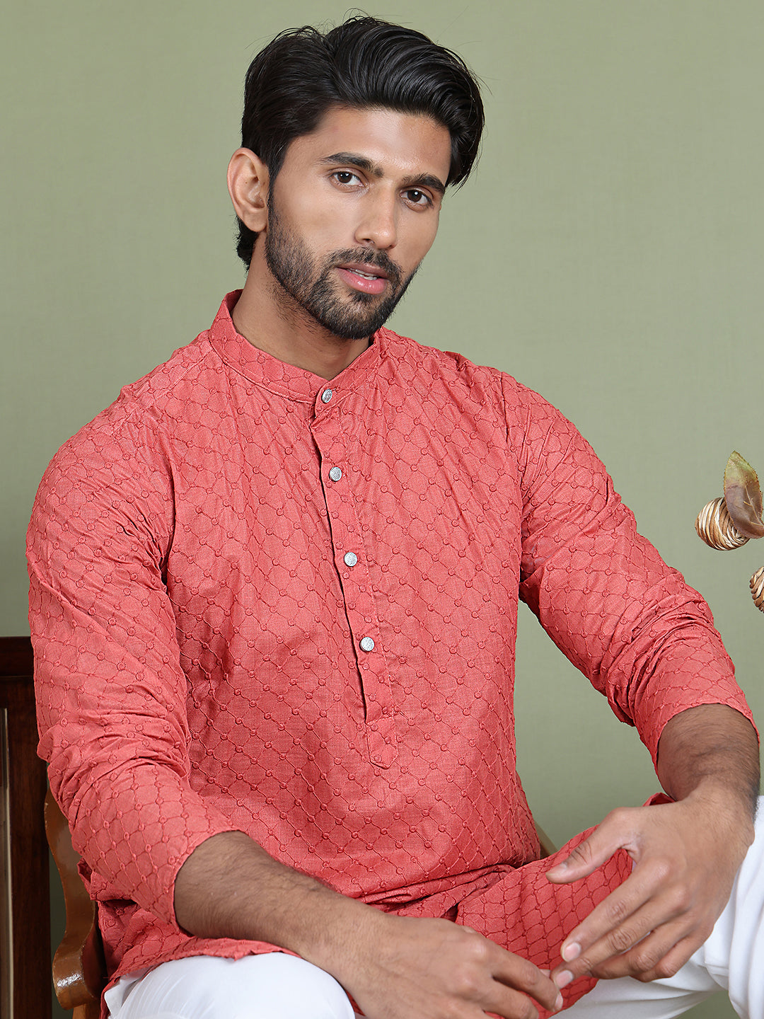 Chikankari Pure Cotton Kurta With Churidar