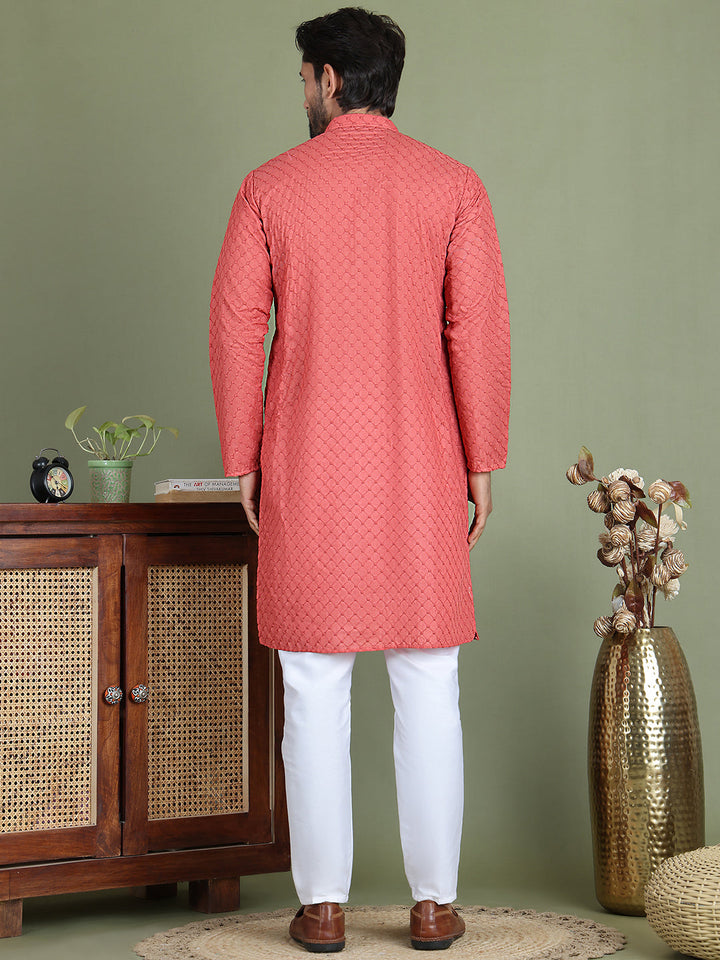 Chikankari Pure Cotton Kurta With Churidar