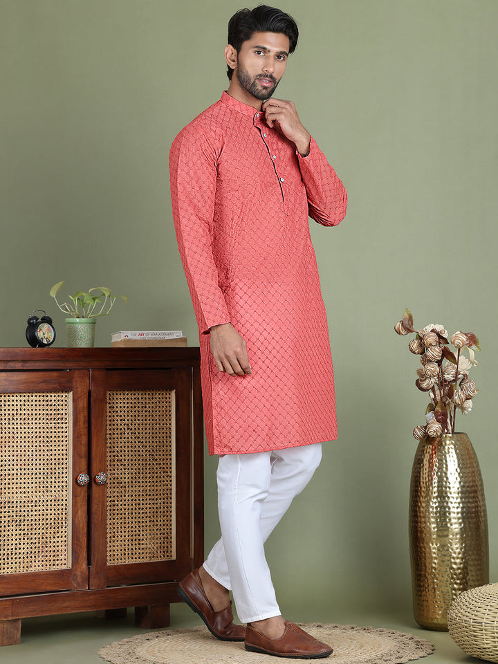 Chikankari Pure Cotton Kurta With Churidar