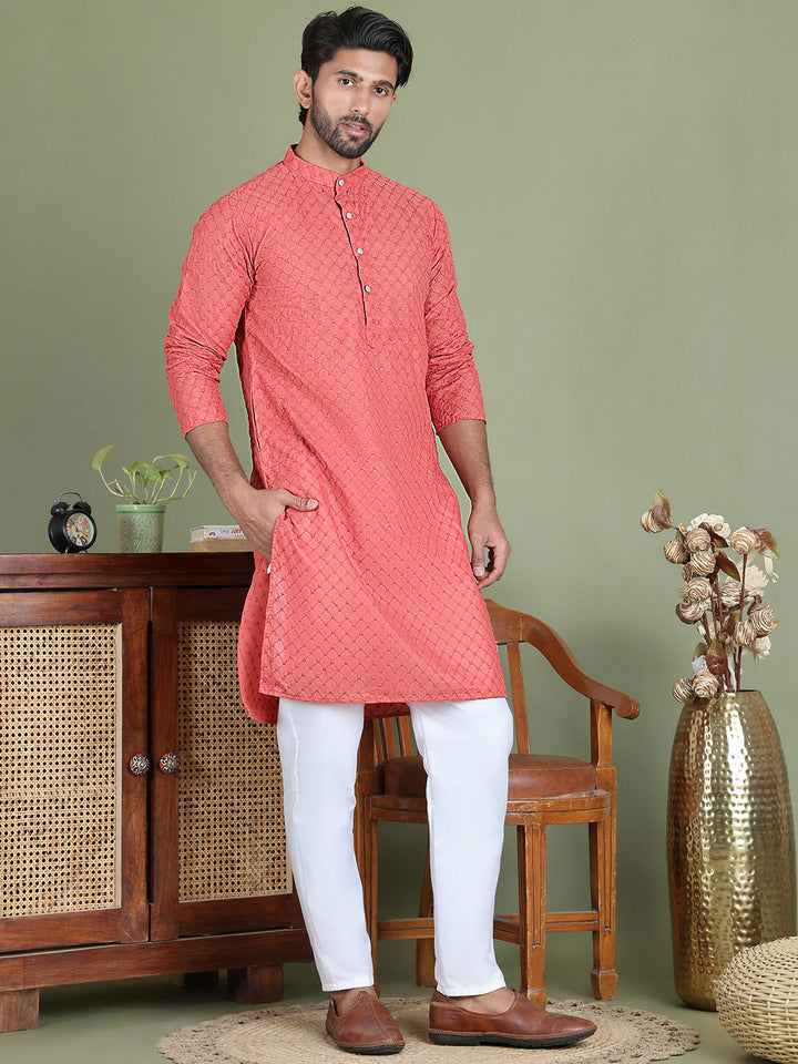 Chikankari Pure Cotton Kurta With Churidar