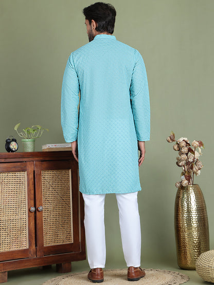 Chikankari Pure Cotton Kurta With Churidar