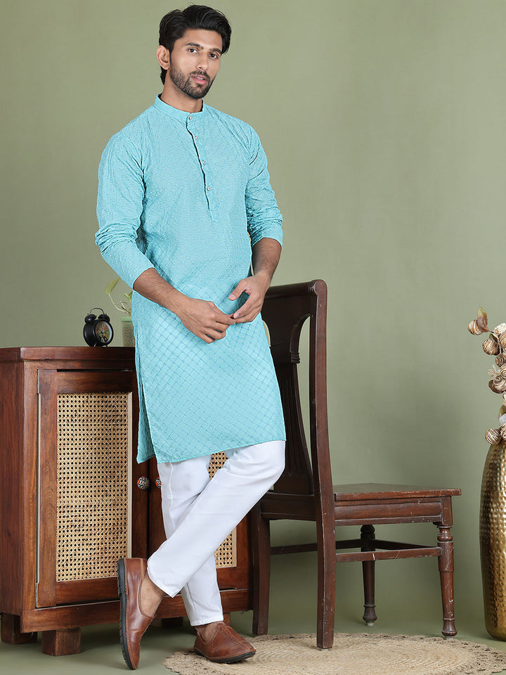 Chikankari Pure Cotton Kurta With Churidar