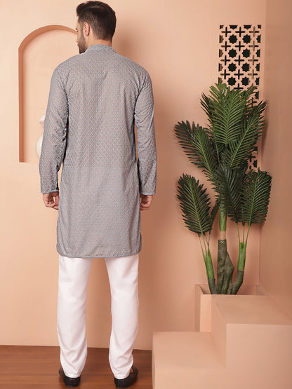 Chikankari Pure Cotton Kurta With Churidar