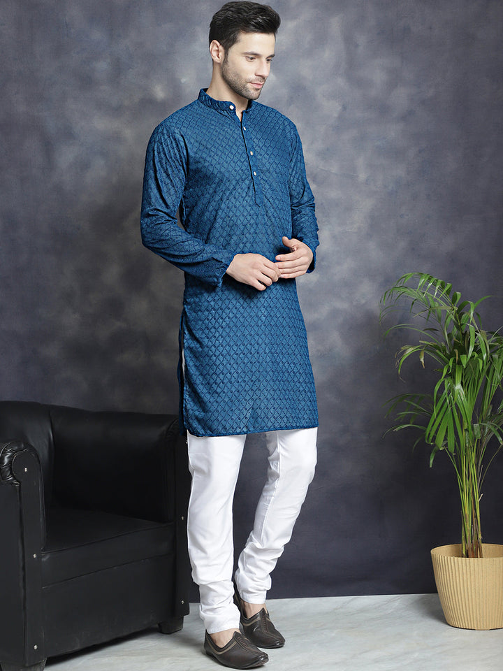 Chikankari Pure Cotton Kurta With Churidar