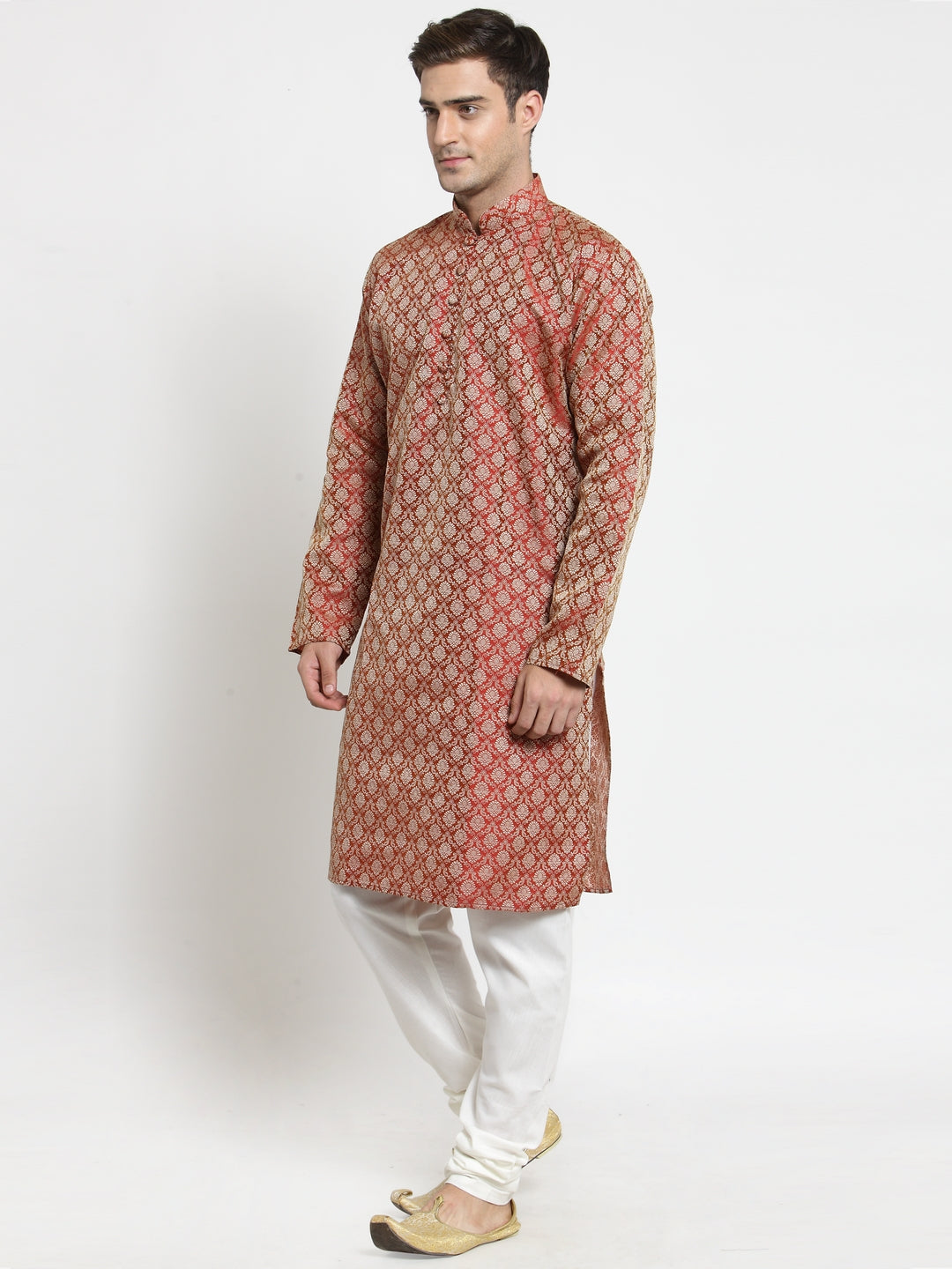 Jompers Men Woven Design Kurta With Pyjamas