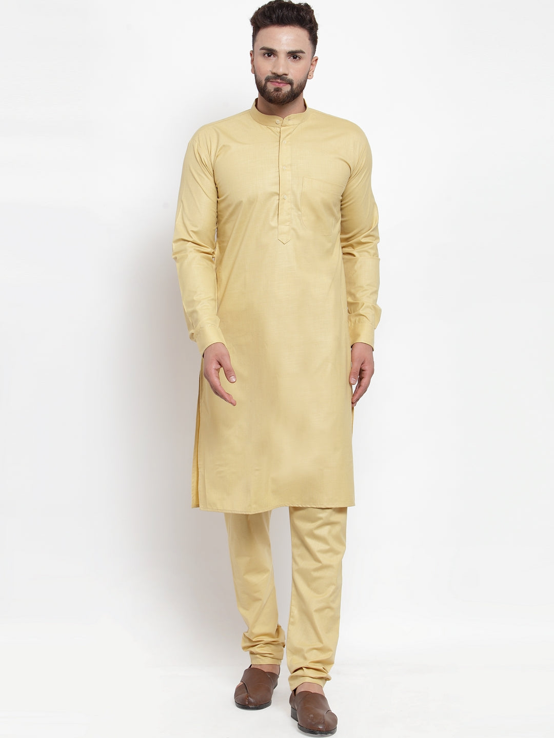 Men'S Solid Cotton Kurta Payjama Set