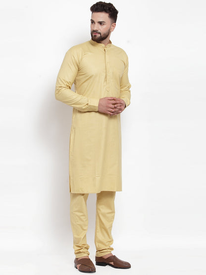 Men'S Solid Cotton Kurta Payjama Set