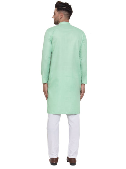Men'S Cotton Solid Kurta Payjama Sets