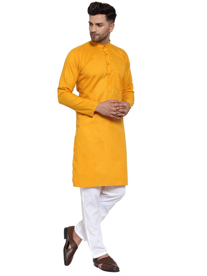 Men'S Cotton Solid Kurta Payjama Sets