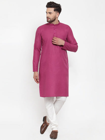 Men'S Cotton Solid Kurta Payjama Sets