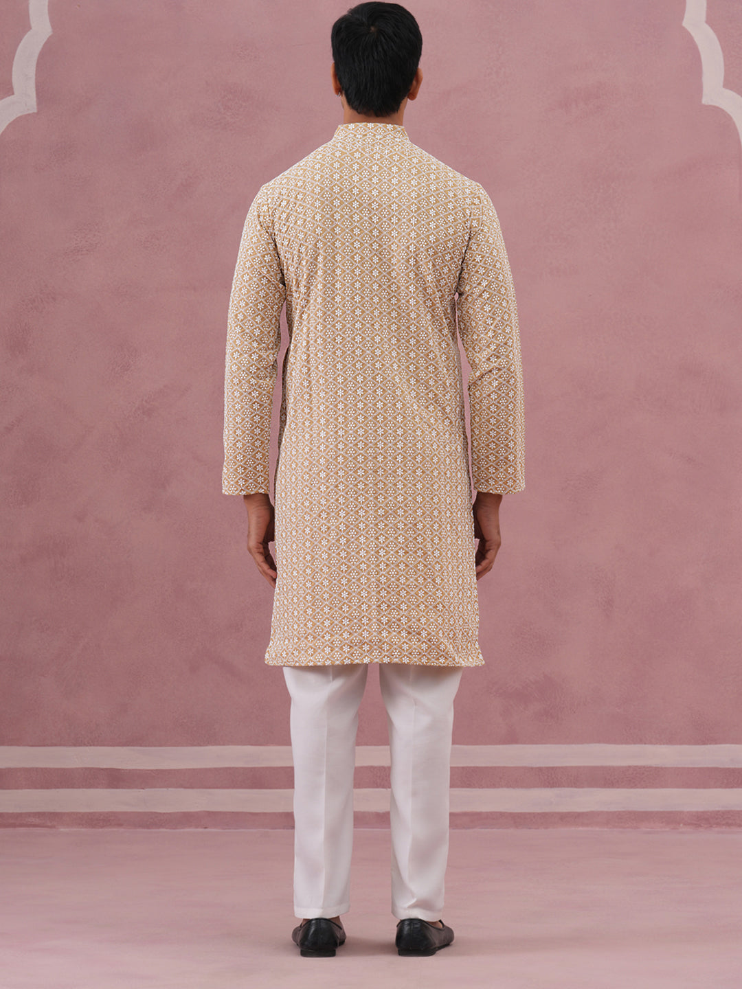Floral Embroidered Kurta With Churidar
