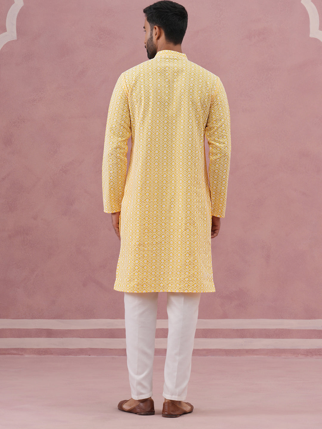 Floral Embroidered Kurta With Churidar