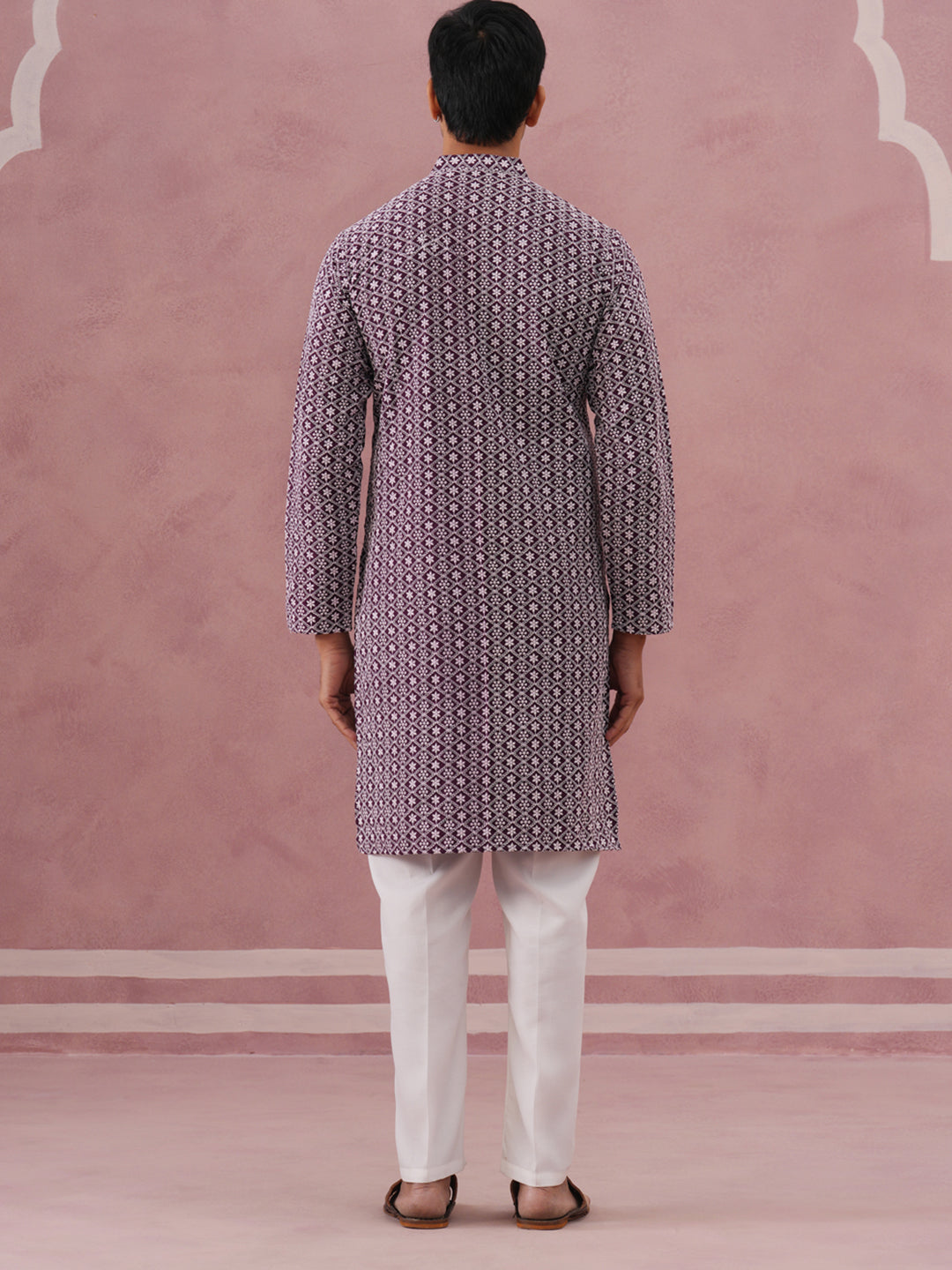 Floral Embroidered Kurta With Churidar