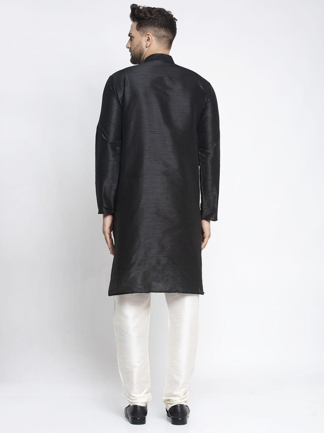 Men'S Solid Dupion Silk Kurta Payjama Set