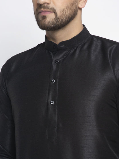 Men'S Solid Dupion Silk Kurta Payjama Set