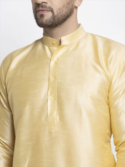 Men'S Solid Dupion Silk Kurta Payjama Set
