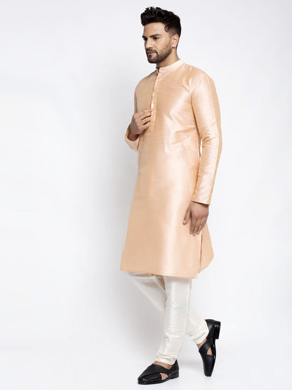 Men'S Solid Dupion Silk Kurta Payjama Set