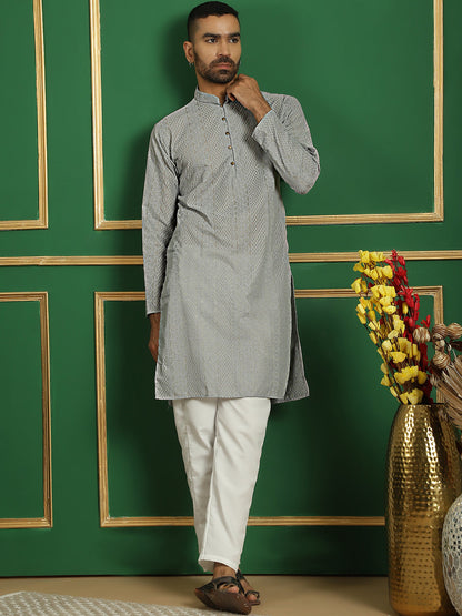 Chikankari Cotton Kurta With Churidar