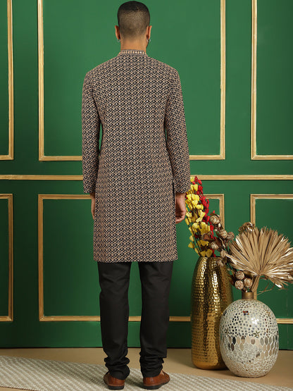 Sequin Embroidered Pure Cotton Kurta With Pyjamas