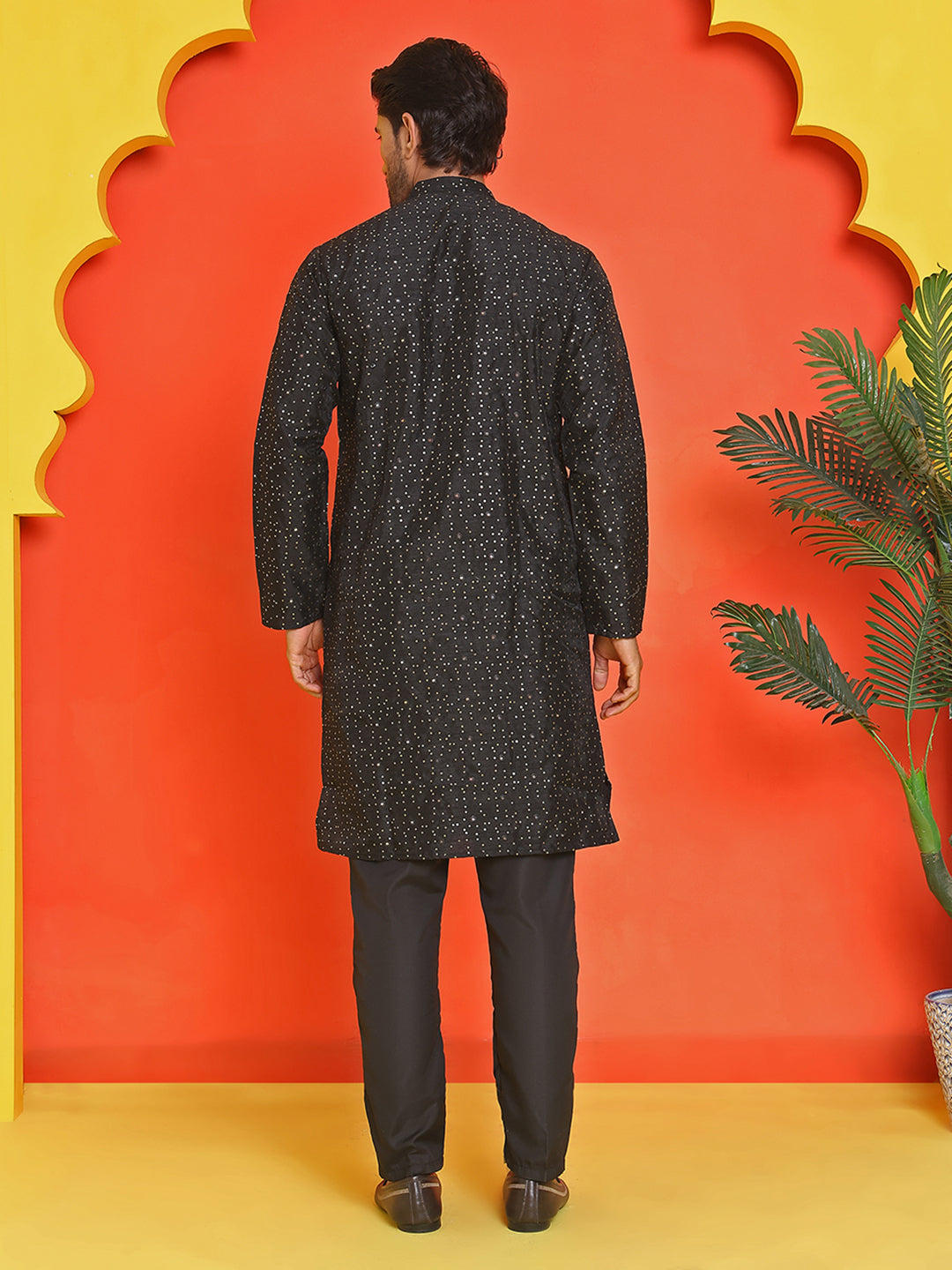 Embroidered Mirror Work Kurta Payjama Sets.
