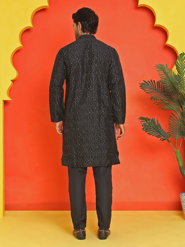 Embroidered Mirror Work Kurta Payjama Sets.