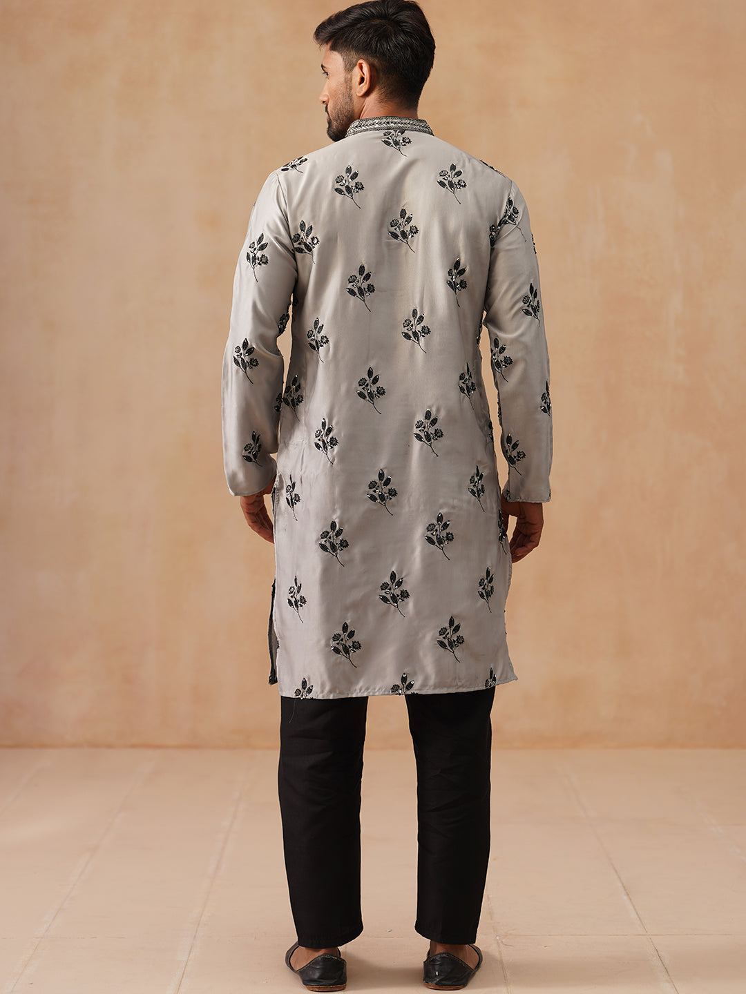 Chikankari Embroidered Kurta Pyjama For Men