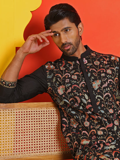 Floral Embroidered Straight Kurta Set