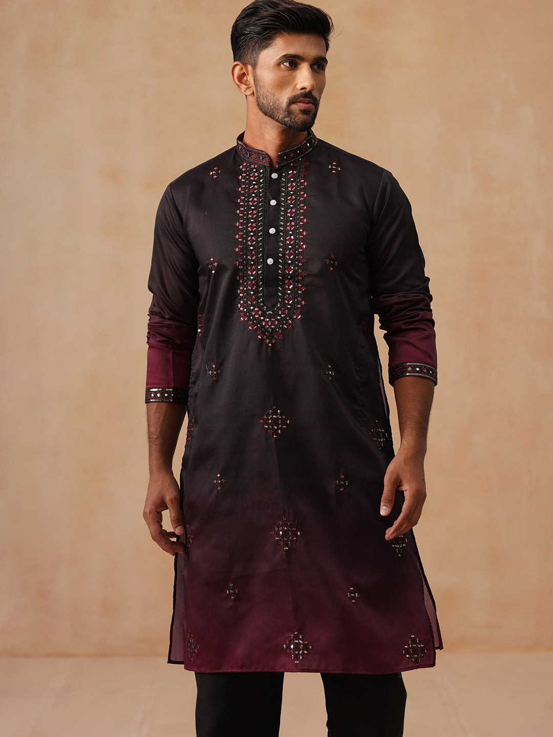 Men’S Ombre Kurta With Pyjama