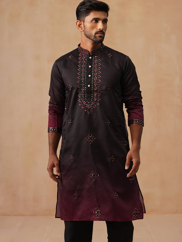 Men’S Ombre Kurta With Pyjama