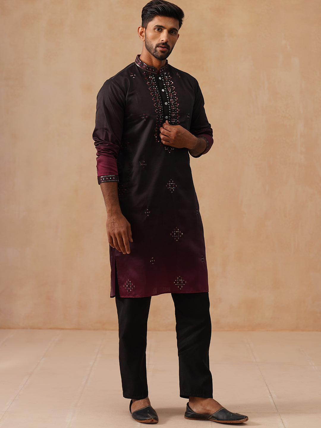 Men’S Ombre Kurta With Pyjama