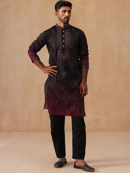 Men’S Ombre Kurta With Pyjama