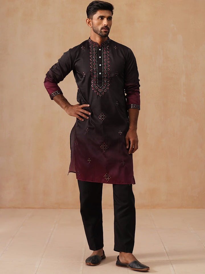 Men’S Ombre Kurta With Pyjama
