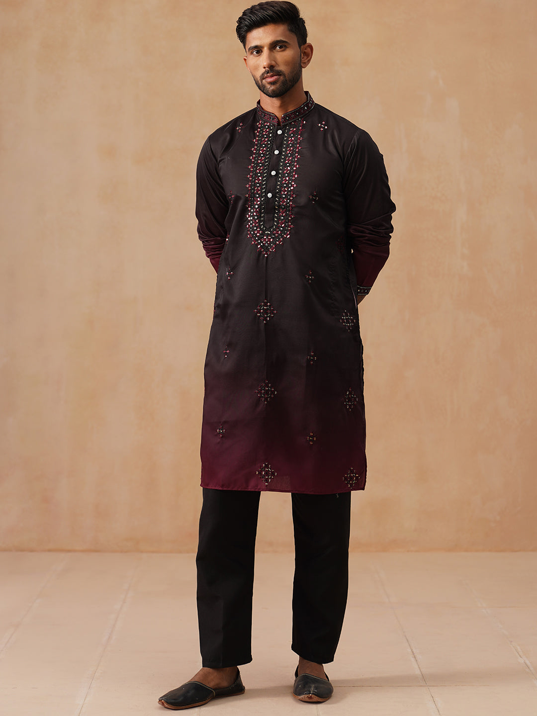 Men’S Ombre Kurta With Pyjama