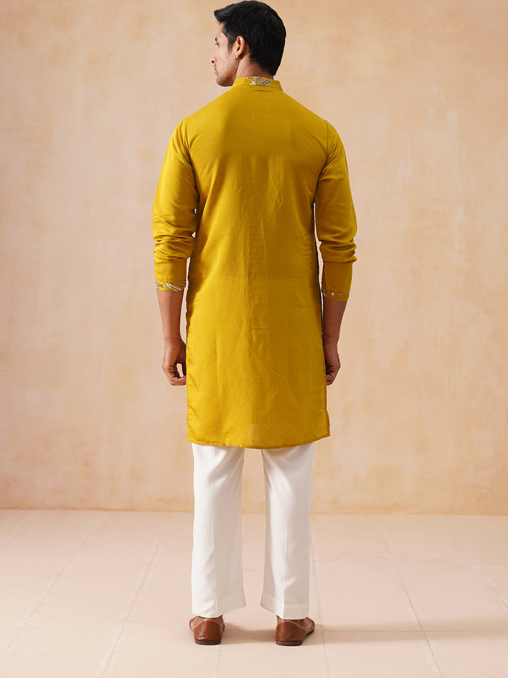 Floral Embroidered And Sequins Kurta Set