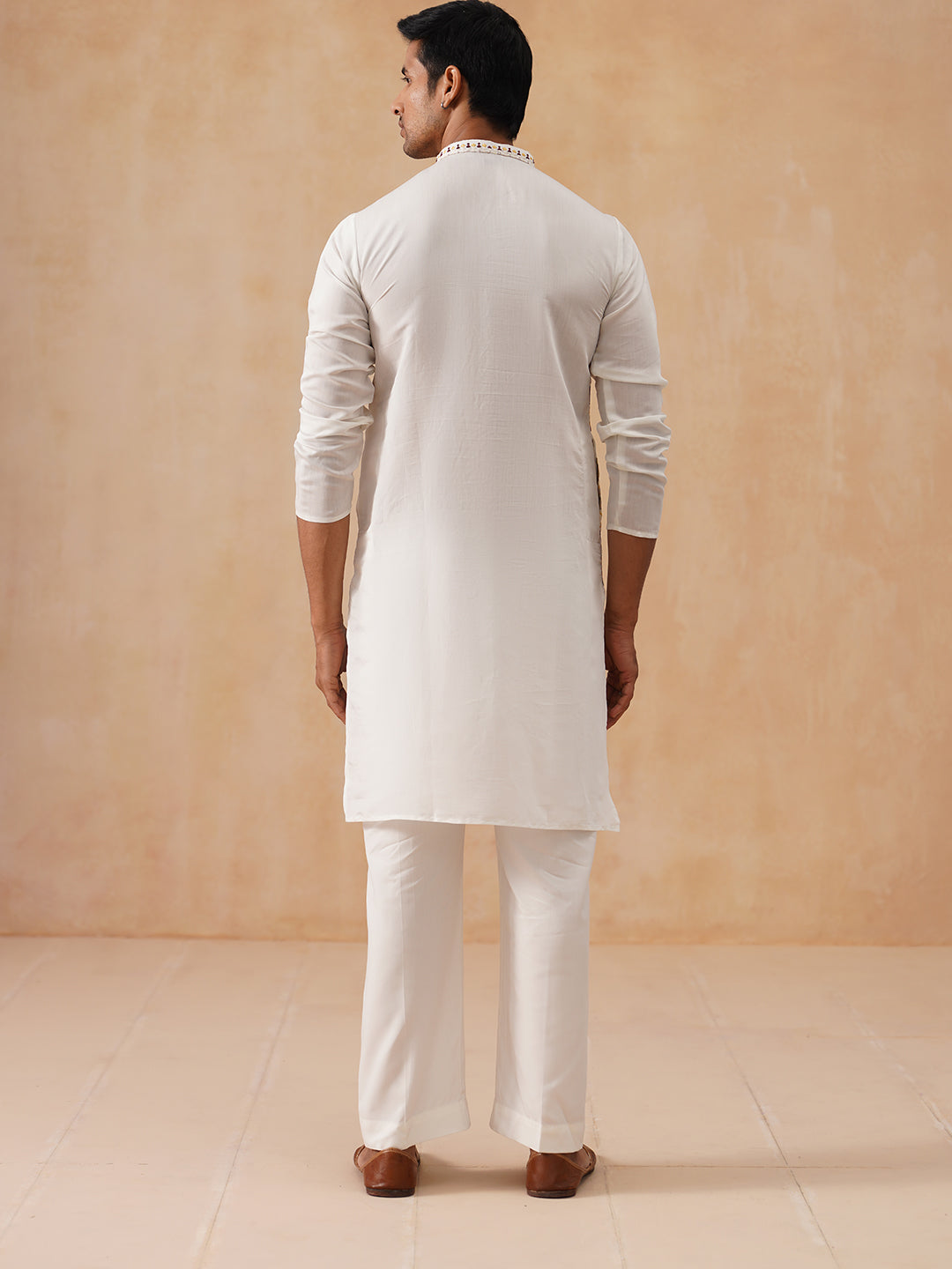Floral Embroidered And Sequins Kurta Set