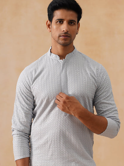 Embroidered & Sequence Kurta Pyjama For Men