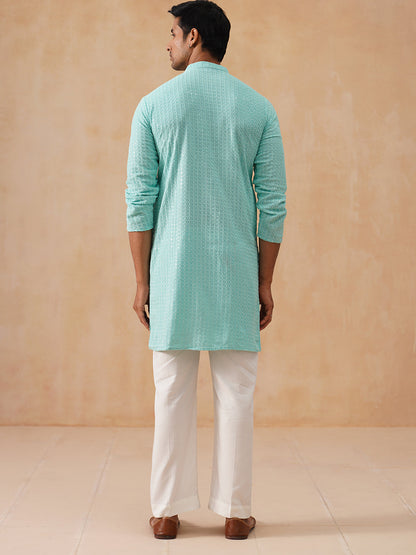 Embroidered & Sequence Kurta Pyjama For Men
