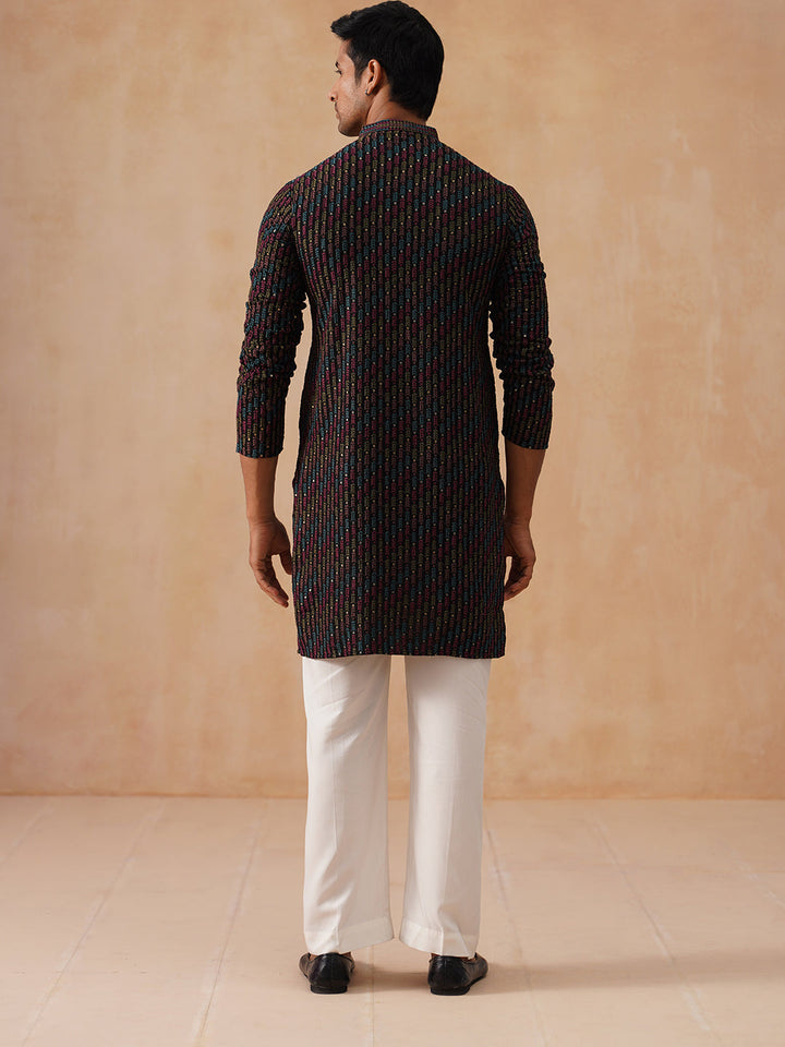 Embroidered Viscose Rayon Kurta Set