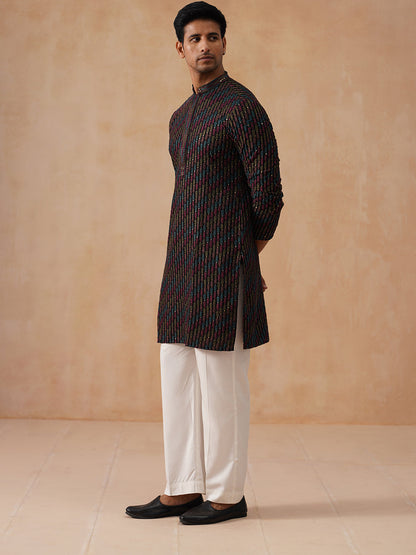 Embroidered Viscose Rayon Kurta Set