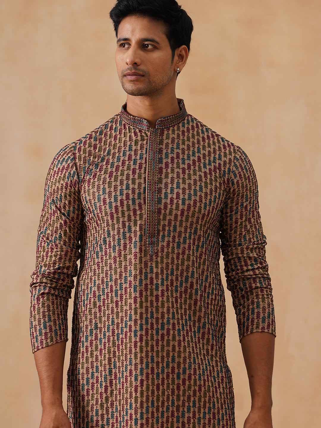 Embroidered Viscose Rayon Kurta Set