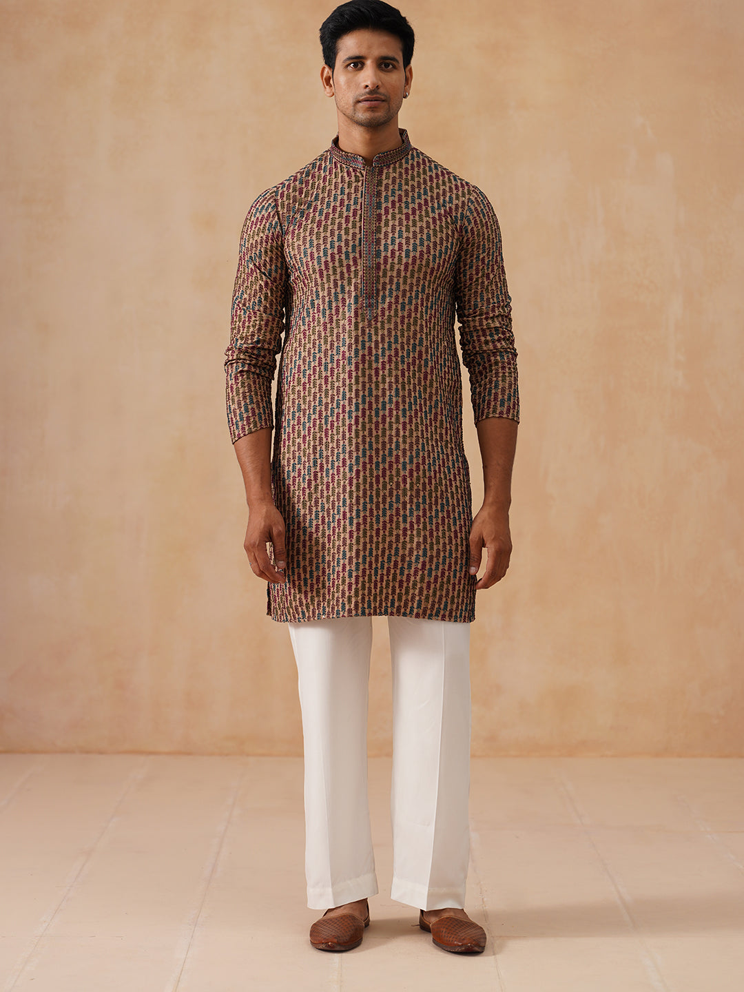 Embroidered Viscose Rayon Kurta Set