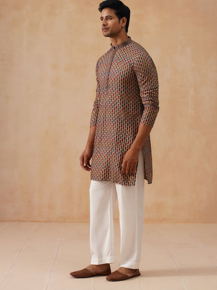 Embroidered Viscose Rayon Kurta Set