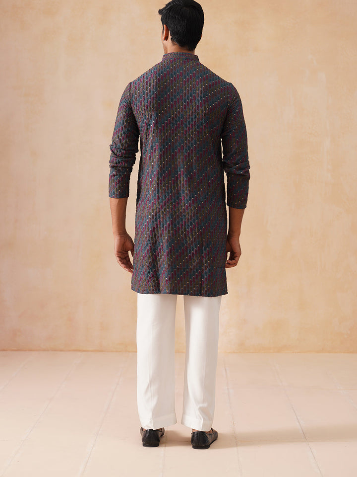 Embroidered Viscose Rayon Kurta Set