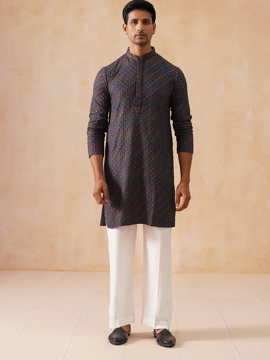 Embroidered Viscose Rayon Kurta Set