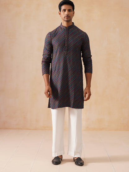 Embroidered Viscose Rayon Kurta Set