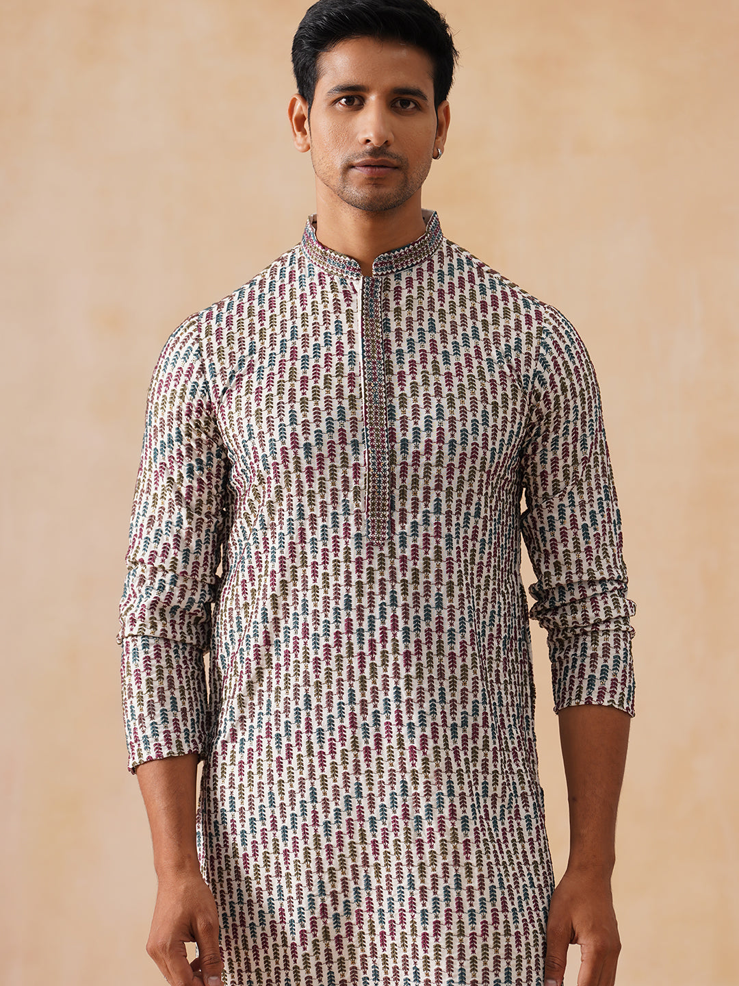 Embroidered Viscose Rayon Kurta Set
