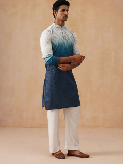 Men’S Ombre Kurta With Pyjama