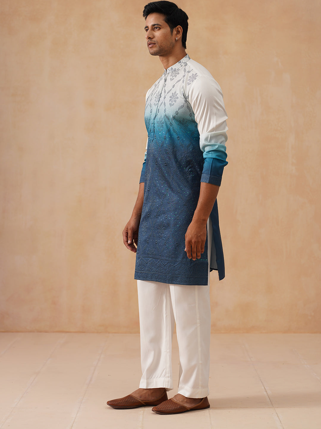 Men’S Ombre Kurta With Pyjama