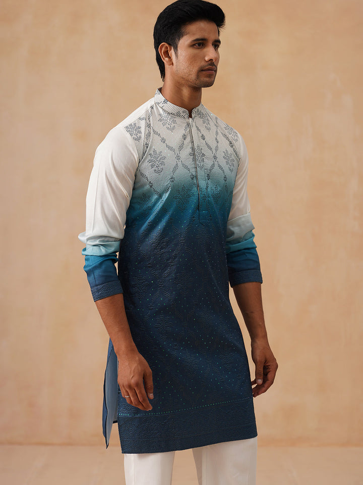 Men’S Ombre Kurta With Pyjama